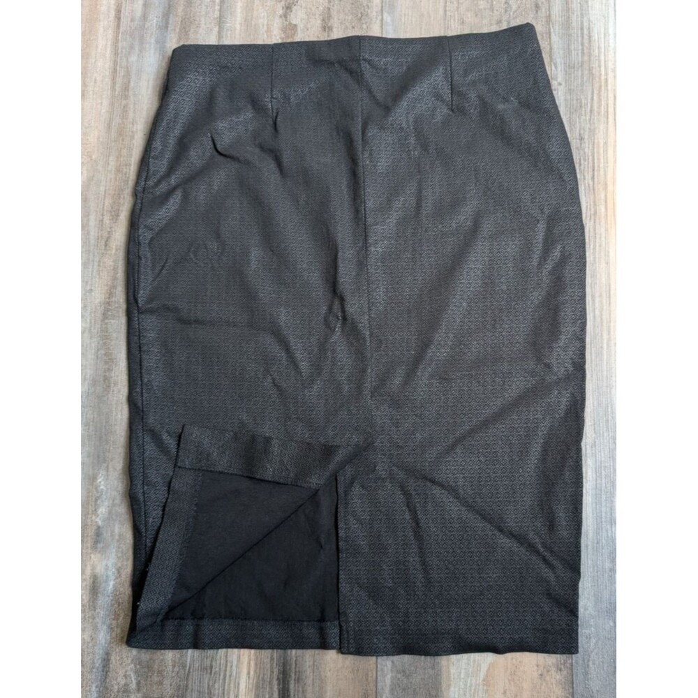Alex & Olivia Women’s Medium Pencil Straight Skirt Black Patterned Office Siren - Picture 8 of 9